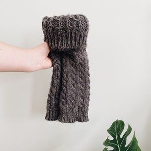 Cable Knit Leg Warmers / Boot Socks